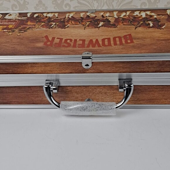 Budweiser Grill Kit In Aluminum Trimmed Case Spatula Basting Brush Logo - Picture 4 of 14